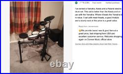 Donner DED-200 Max Electric Drum Set With Throne Headphones Dual Zone Quiet Pads