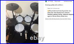 Donner DED-200 Max Electric Drum Set With Throne Headphones Dual Zone Quiet Pads