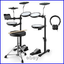 Donner DED-70 Electronic Drum Set With Quiet Mesh Pads Dual Zone + Throne