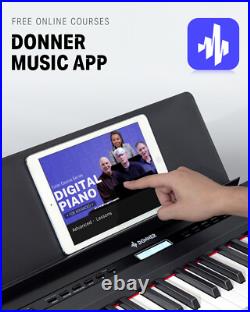 Donner DEP-20 Digital Piano With Pedal 88 Weighted Key 238 Tone 128 Polyphony