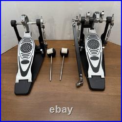 Double Bass DRUM PEDAL Heavy-Duty Double Chain Drive Kick Pedal withAdjustable NEW