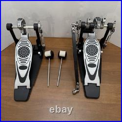 Double Bass DRUM PEDAL Heavy-Duty Double Chain Drive Kick Pedal withAdjustable NEW
