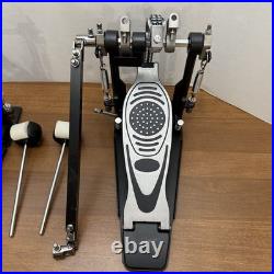 Double Bass DRUM PEDAL Heavy-Duty Double Chain Drive Kick Pedal withAdjustable NEW