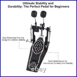 Double Bass Drum Pedal Direct Drive Kick Pedal Heavy-duty Double Kick Pedal