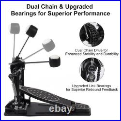 Double Bass Drum Pedal Direct Drive Kick Pedal Heavy-duty Double Kick Pedal