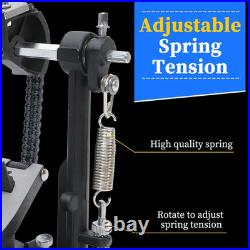 Double Bass Drum Pedal, Double Bass Pedal with Adjustable Beater Head, Double Chai