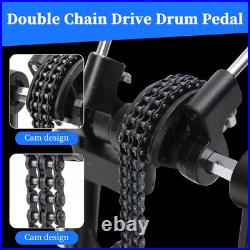 Double Bass Drum Pedal, Double Bass Pedal with Adjustable Beater Head, Double Chai