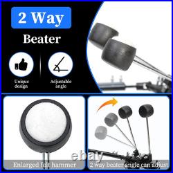 Double Bass Drum Pedal, Double Bass Pedal with Adjustable Beater Head, Double Chai