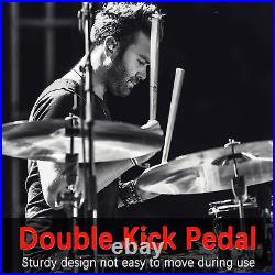 Double Bass Drum Pedal, Double Chain Double Bass Drum Pedals, 2 Felt Beater Head