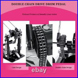 Double Bass Drum Pedal, Double Chain Double Bass Pedal, Double Kick Pedal for