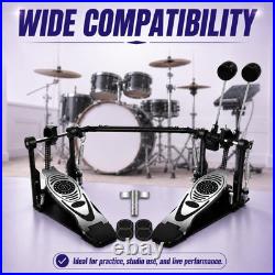 Double Bass Drum Pedal, Heavy Duty Double Chain Drive Kick Pedal