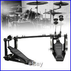 Double Bass Drum Pedal Kick Twin Dual Chain Drive Percussion Aluminum Alloy