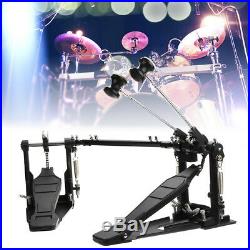 Double Bass Drum Pedal Single Kick Twin Dual Chain Drive Percussion Equipment
