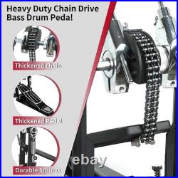 Double Bass Drum Pedals, Len and widen Bass drum pedal, Double Chain Drum Ste