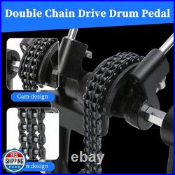 Double Bass drum Pedal, Double Bass Pedal with Adjustable Beater H