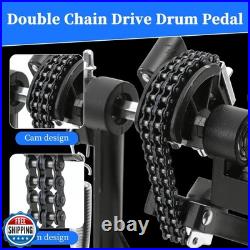 Double Bass drum Pedal, Double Bass Pedal with Adjustable Beater Head, Double C