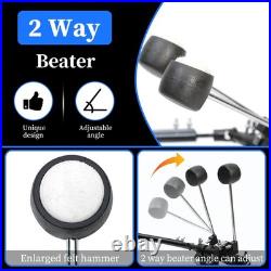 Double Bass drum Pedal, Double Bass Pedal with Adjustable Beater Head, Double C