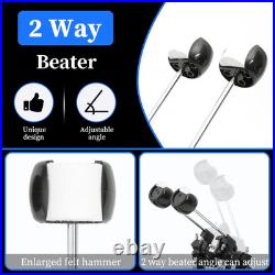 Double Bass drum Pedal, Double Bass Pedal with Adjustable Beater Head, Double Chai