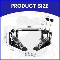 Double Chain Double Bass Drum Pedals Heavy Duty Double Kick Drumming Pedal Kit Double Chain Double Bass Drum Pedals Heavy Duty Double Kick Drumming Pedal Kit