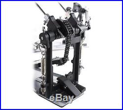 Double Kick Drum Pedal by Griffin Twin Bass Dual Chain Percussion Hardware