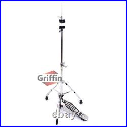 Drum Hardware PACK GRIFFIN Cymbal Stand Set Snare Hi-Hat Throne Kick Pedal Kit