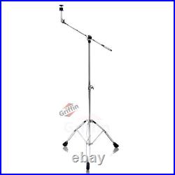 Drum Hardware PACK GRIFFIN Cymbal Stand Set Snare Hi-Hat Throne Kick Pedal Kit
