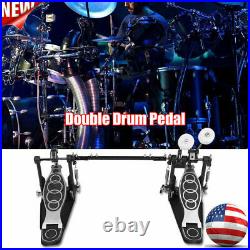 Drums Pedal Double Bass Dual Foot Kick Percussion Drum Set Accessories Black