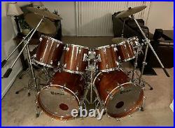 Eames Mastertone 12-ply, Rosewood, 9 Piece Drum Set (Double Bass, 6 Toms, Snare)