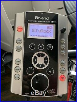 Electronic Drum Kit Roland TD-9 with Mesh Heads and Double Pedal