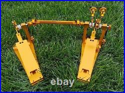 Free Shipping Direct Drive Double Bass Drum Pedal-Gold Color