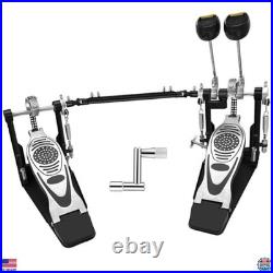 High-Performance Double Bass Drum Pedal Adjustable Beater, Double Chain Drive