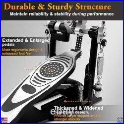 High-Performance Double Bass Drum Pedal Adjustable Beater, Double Chain Drive