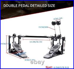 High-Performance Double Kick Pedal with Custom Tension & Non-Slip Features