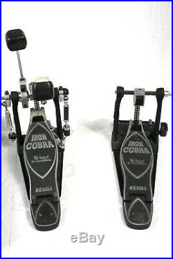 IRON COBRA TAMA Double Bass Drum Kick Pedal withCase used- R5279