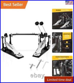 KINGDO Double Bass Drum Pedal Sturdy 2 Chain Kick Pedal with 2-Way Beaters