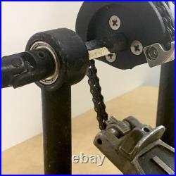 LEFTY Vintage 1980s Pearl Heavy Duty Double Bass Drum Dual Pedal Percussion Left