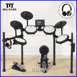 MUSTAR Electric Drum Set Mesh Pads Dual Zone Snare withUSB MIDI, 2 Pedals, Headphone MUSTAR Electric Drum Set Mesh Pads Dual Zone Snare withUSB MIDI, 2 Pedals, Headphone