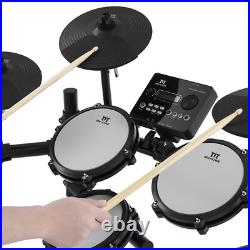 MUSTAR Electric Drum Set Mesh Pads Dual Zone Snare withUSB MIDI, 2 Pedals, Headphone