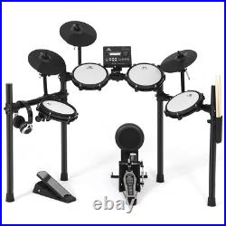 MUSTAR Electric Drum Set Mesh Pads Dual Zone Snare withUSB MIDI, 2 Pedals, Headphone