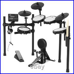 MUSTAR Electric Drum Set Mesh Pads Dual Zone Snare withUSB MIDI, 2 Pedals, Headphone