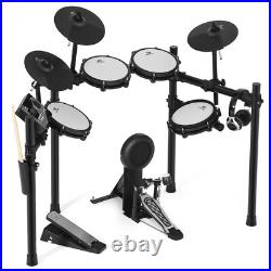 MUSTAR Electric Drum Set Mesh Pads Dual Zone Snare withUSB MIDI, 2 Pedals, Headphone