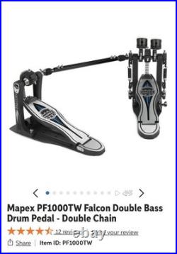 Mapex Falcon Double Bass Drum Pedal Chain-Drive