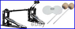 Mapex PF1000TW Falcon Double Bass Drum Pedal with Extra Beaters and Impact Patch