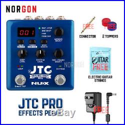 NUX JTC Drum & Loop Pro Guitar Effects Pedal Verdugo Series Looper Dual Switch