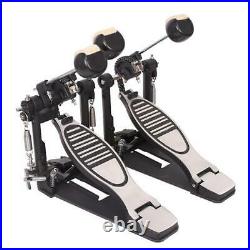 New Professional Double Bass Drum Pedal Twin Kick Drum Pedal Dual Chain US