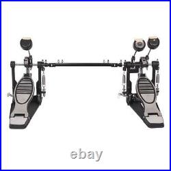 New Professional Double Bass Drum Pedal Twin Kick Drum Pedal Dual Chain US