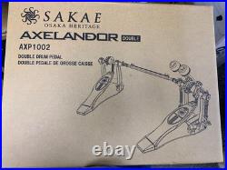 New Sakae Axelandor Double Bass Drum Pedal. APX1002. New In Box