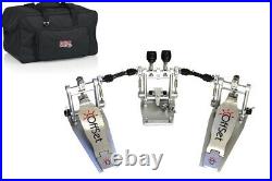 OffSet Double Bass Drum Pedals/Carrying Case/Direct Drive Conversion/Long Rods