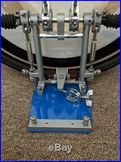 Offset Eclipse Bass Drum Double Pedal in Blue + Extra Shafts, Mint! $249.99