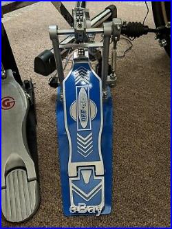 Offset Eclipse Bass Drum Double Pedal in Blue + Extra Shafts, Mint! $249.99